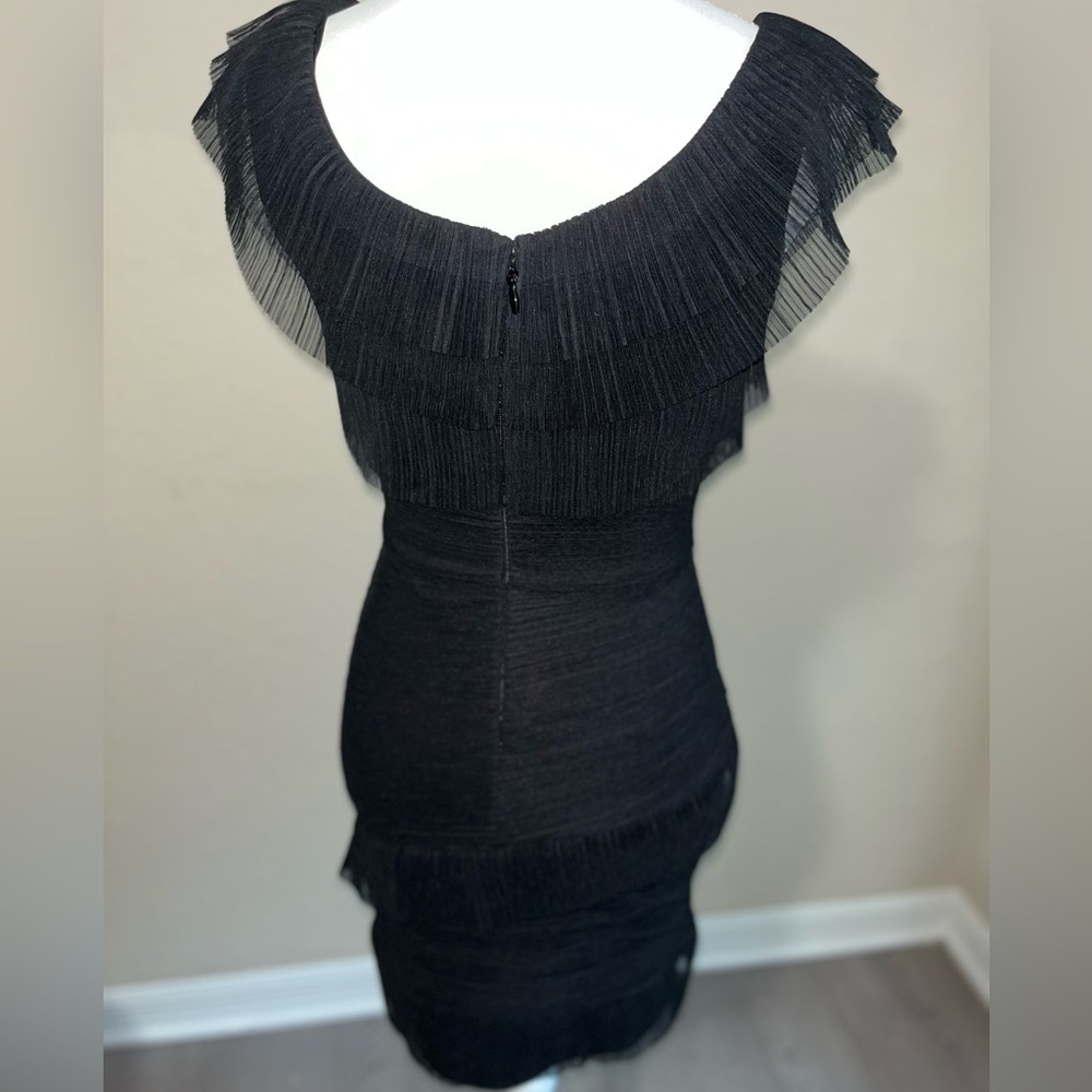 BCBGMaxAzria Black Ruffle ‘Briana’ Bodycon Dress, NWT - Picture 8 of 13